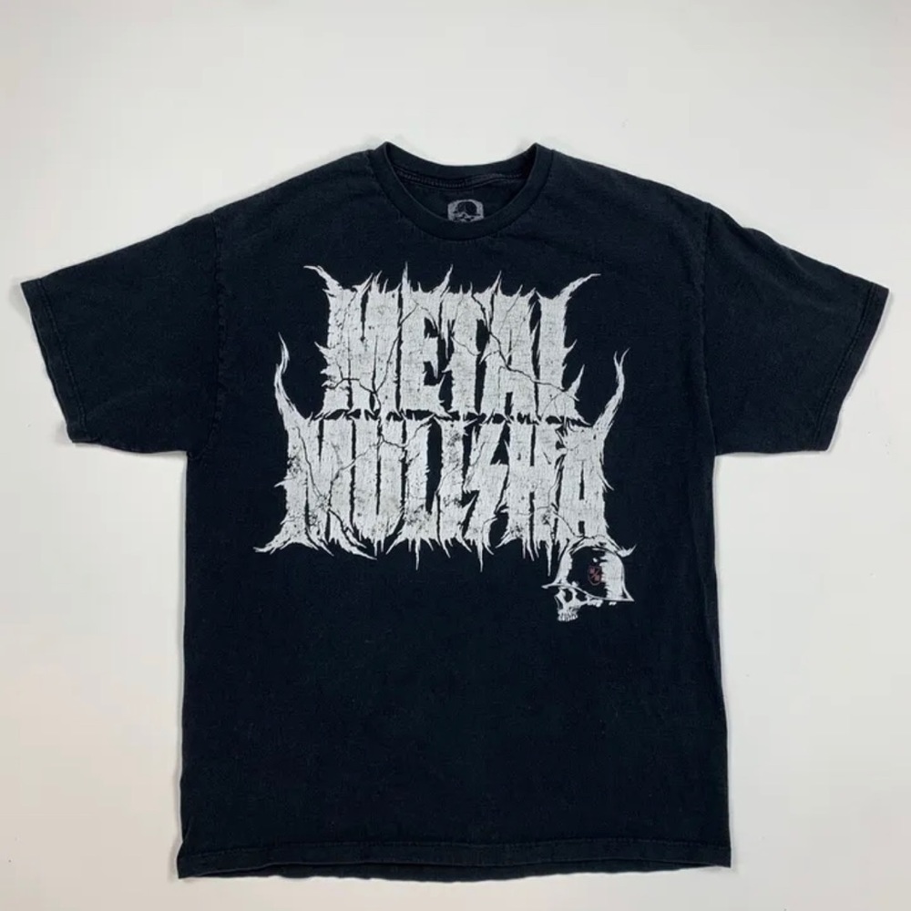 Mens Metal Mulisha Graphic Shirt Sz XL Black Motocross Spell Out Tee